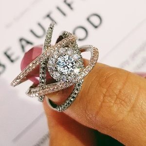 Sterling silver engagement ring